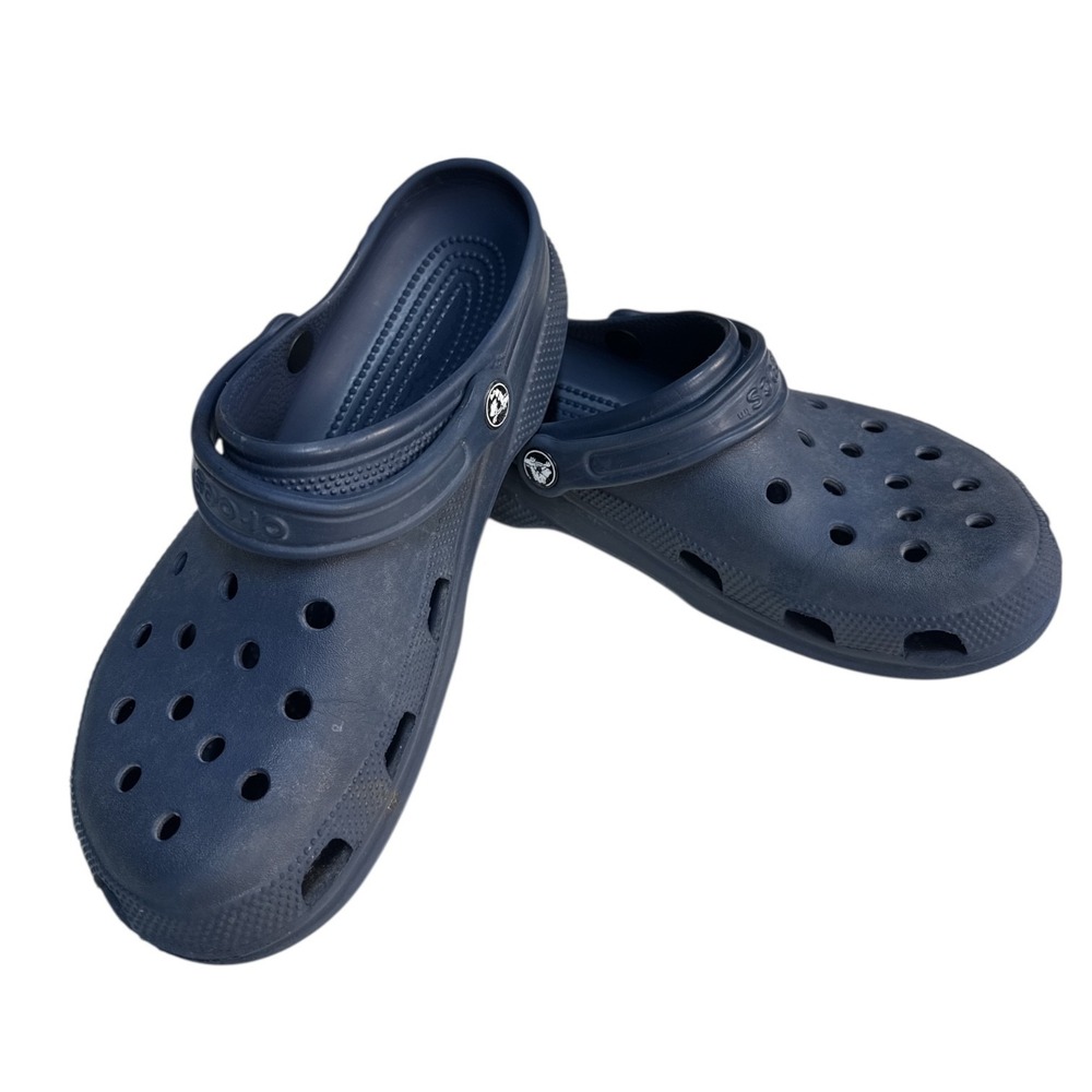 Crocs Sling Back Clog Unisex Navy Blue Men‎ 9 Women 11 Slip-On Comfort Shoes